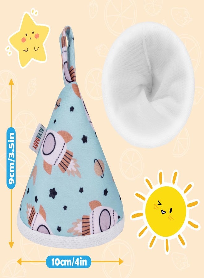 ألفا بيبي مجموعة ALVABABY من 4 قطع من أغطية التبول للأطفال الرضع، مقاس 3.5 × 4 بوصة، درع قوي لامتصاص الماء، غطاء تبول قابل لإعادة الاستخدام بأربع طبقات، ملحق لتغيير الحفاضات كهدية للطفل - Image 3